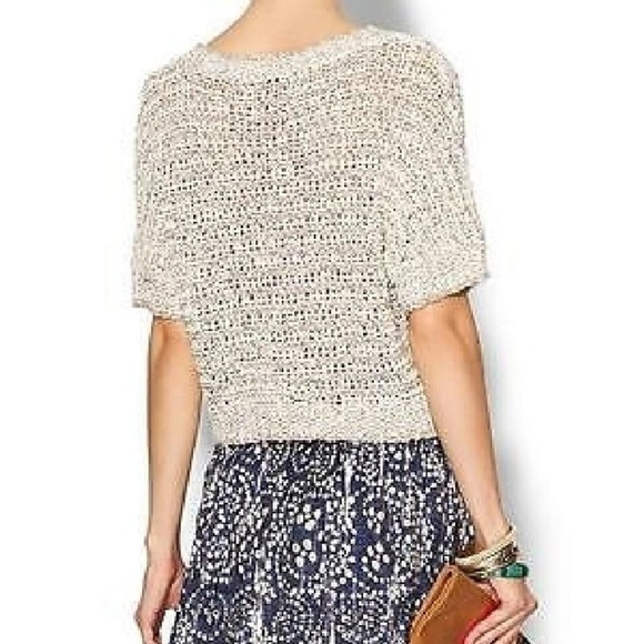 Free People School Boy Open Knit Crop Top Sweater - Picture 3 of 7